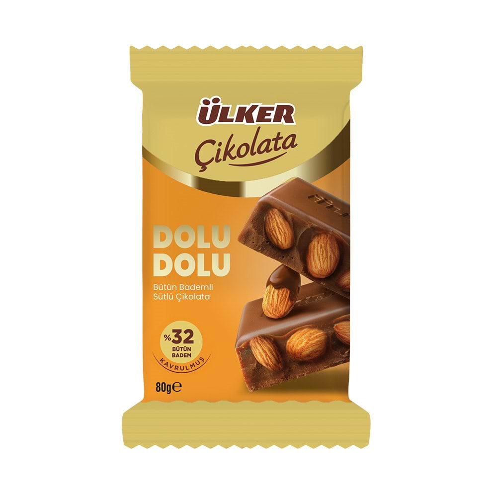 ÜLKER KARE ÇİK.DOLU DOLU BADEM 80 GR