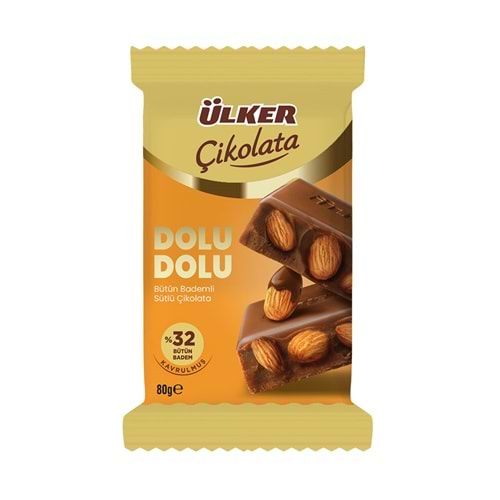 ÜLKER KARE ÇİK.DOLU DOLU BADEM 80 GR